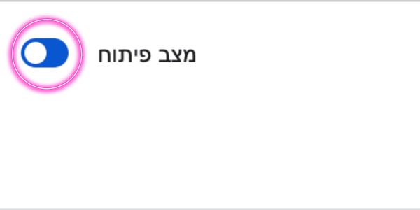 הפעלת מצב המפתחים בדפדפן Chrome